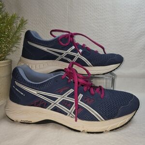 ASICS GEL CONTEND 5 WOMENS RUNNING SHOE GRAY PINK SIZE 7.5